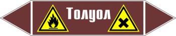 Маркировка трубопровода "толуол" (пленка, 716х148 мм) - Маркировка трубопроводов - Маркировки трубопроводов "ЖИДКОСТЬ" - магазин "Охрана труда и Техника безопасности"